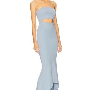 NBD Strapless Blue Dress